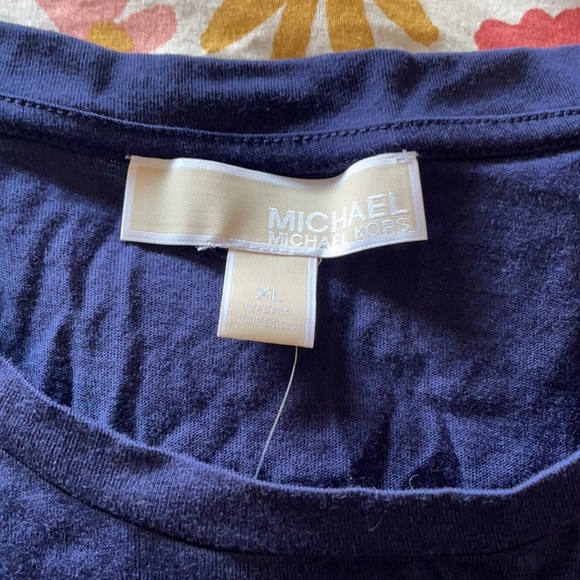 Michael Kors women’s XL matte jersey tulip sleeve blouse NWT - Picture 3 of 5